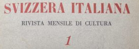 Fondazione della rivista «Svizzera italiana»